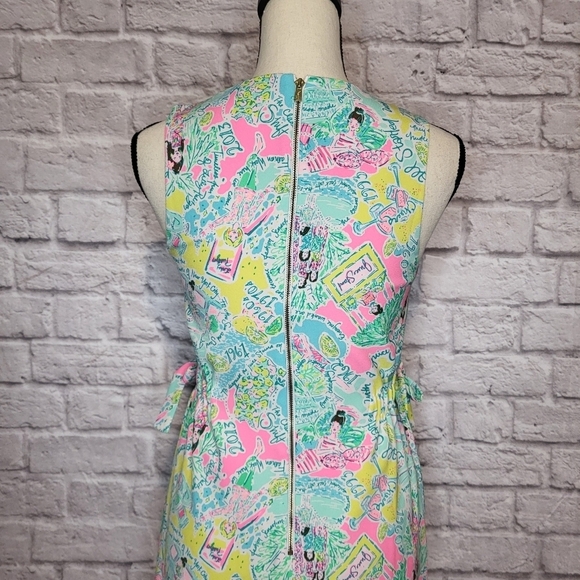 Lilly Pulitzer Marli Pop Up In the Beginning print shift sleeveless dress 0 - Picture 9 of 16